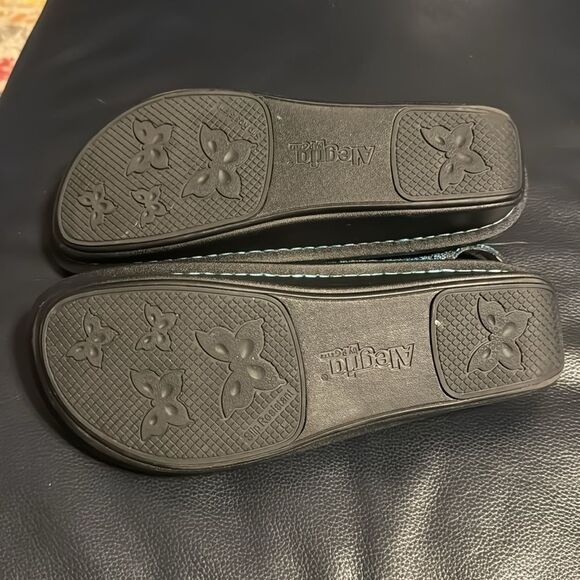 ALEGRIA Jemma Aqua Flora Mary Jane Sandal Clog Nursing - Picture 5 of 10